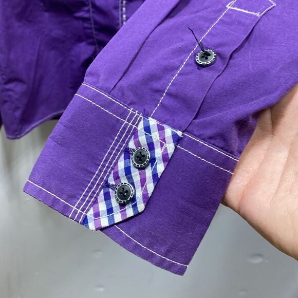 Ace of Diamond Button Down Shirt Large - Picture 5 of 6